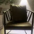 كرسي كفيهات جلد القاعده مع مسند والباقي حديد