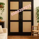 بارتشن خشب راتان ابواب سحاب راتان