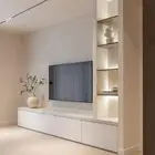 ديكورات شاشه التلفزيون شيبورد وطاوله ورفوف وبوكسي دهانات جوت