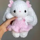 بطانيه مع دميه صناعه يدويه كروشيه للأطفال