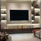ديكور خلفية شاشه مدخل مرايه خلفية سرير