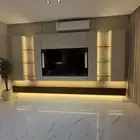 بارتشن خشبي ارفف طاولات مكاتب رسبشن
