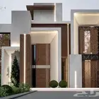 تصميم واجهات فلل مع اختيار خامات اقل تكلفه بالتنفيذ