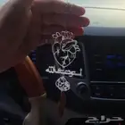 تعليقات سياره شكل قلب واسم مطلية بالذهب أو الفضة
