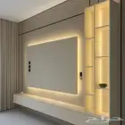 ديكورات جدار خلف ديكور الشاشه بتصميم حديث