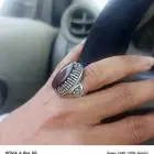 خاتم فضه عيار 925 عقيق يمني درجه اولى