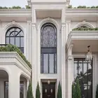 تصميم فلل واجهات حديثه خامات باقل تكلفه