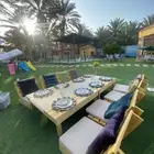 طقم طاوله خشب وكراسي