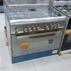 فرن غاز البا  5 شعلة  90  60 سم  106 لتر  ايطالي - فضي جديد