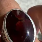 خاتم عقيق يماني كرزي مصور فاخر ملكي