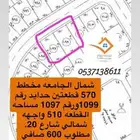 للبيع أراضي شمال الجامعة مساحات مختلفة