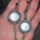 ساعه فضه باحجار كريمه