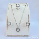 طقم لولو اصلي فضة عيار925مرصع ب زركون سويسري