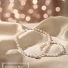 طقم اللؤلؤ والفضة الإسترليني 925