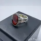 خواتم ملكيه احجار عقيق كبدي كرزي طبيعي
