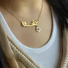 سلسال بالاسم مطلي بماء الذهب تصميم الاسم حسب الطلب