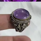 خاتم بنفسج بني عمر النادر لون ارجواني صعب وخام زجاحي مائي