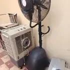 مروحه رذاذ حالتها ممتاز جدا  مكيف صحراوي ويوجد فيه رذاذ