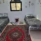 سراير حديد مع الفرش وكنب مع سجادة