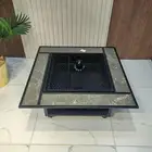 منقل حطب مربع بكفرات مقاس 75 75 سم منقل حطب حديد كامل بحواف