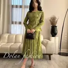 فستان زيتي غير ملبوس