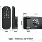 قفل ذكي للابواب الخارجية بصمة ورقم سري وكرت 500