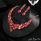 طقم سلسال وأقراط فاخرة