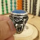 خاتم عقيق يماني ازرق فاخر ومميز