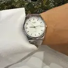 ساعة كاسيو دائرية بلون أبيض Casio