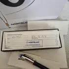 قلم مونت بلانك أزرق أصلي جديد بالعلبة ودفتر الضمان MONTBLANK