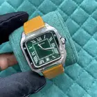 متجر_كاتشي ساعة كارتييه سانتوس جلد