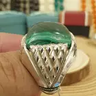 خاتم ملاكيت فخم وراهي بصياغة سترة