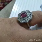 خاتم ياقوت افريقيا موزمبيق درجة اولي خاتم عقيق يمني مزعفر