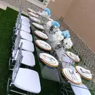 طاولات عشاء الحفلات والمناسبات وتنسيق