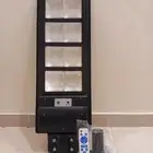 كشاف طاقه شمسيه ابيض بريموت تحكم يغطي 160 متر مربع