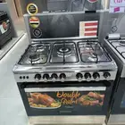 فرن جنرال سوبريم غاز 5شعلات موقد طبخ غاز55 80امان كامل استيل