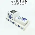 مباخر رخام مطعمة بالصدف الطبيعي