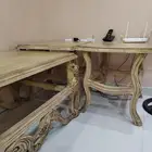 كنب مع طاولات بحاله نضيفه جدا و سليمه