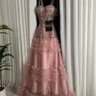 فستان سهره وردي جديد