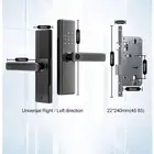 قفل باب ذكي يعمل بالبصمة والرقم السري و الكارد و المفتاح