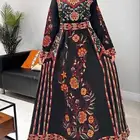 فستان ملكي تطريز اردني كريب