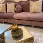 كنب مع الستارة للبيع نظيف