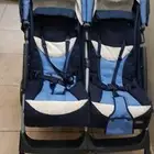 عربة أطفال توأم وكرسى سياره للأطفال نظيف