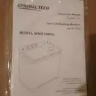 غسالة GENERAL TECH جديدة  بالكرتون وأكياسها ماستخدمت ابدا