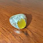 خاتم زفير أصفر (ياقوت أصفر)