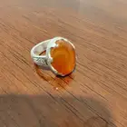 خاتم ملكي عقيق يماني تمري مزعفر