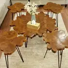 طقم طاولات خشب طبيعي (( تم البيع ))