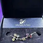 سلسال فضة مختوم من سواروفسكي Swarovski مع ست تعليقات