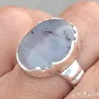 خاتم فضه بحجر عقيق يمني مميز المقاس 19