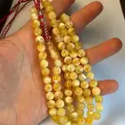 سبحة كهرمان طبيعي ملطخ جبس